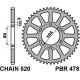PBR, rozeta 478 47 C45 Kawasaki Z 1000/SX '03-'20, ZX-10R/RR '04-'20, ZX-6R '98-'20, ER-6N '06-'17, VERSYS 650 '07