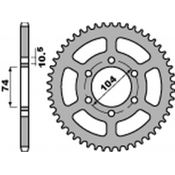 PBR, rozeta 481 45 C45 Kawasaki Z 400/550 '80-'83, Z 650 '79, KH 500 '72-'75 (JTR481.45) (řetěz530)