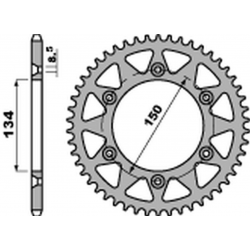PBR, rozeta 489 54 C45 Kawasaki KX/KXF 125/250 '84-'20, KDX 200/220/250 '84-'06 (JTR489.54) (řetěz 520)