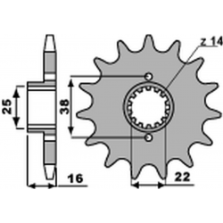PBR, přední řetězové kolečko 490 13 18NC Ducati MONSTER 600/750/900 (JTF736.13) (řetěz 520)