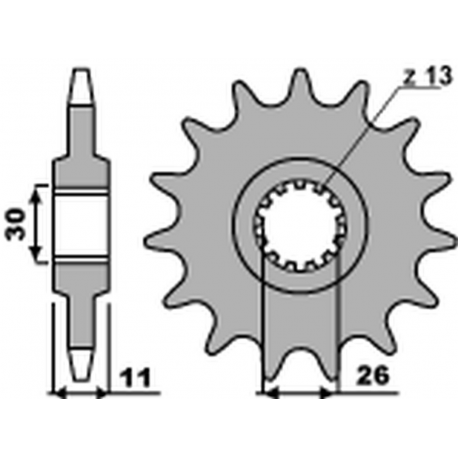 PBR, přední řetězové kolečko 579 18 18NC Yamaha FZ1 '01-'15, YZF-R1 '98-'14, XJR 1200/1300 '95-'17, FJ 1100/1200 '84-'96 (JTF579