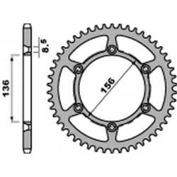 PBR, rozeta 820 53 C45 Husqvarna SM/SMS 630 '10-'11, Suzuki DR 250/350 '90-'95 (JTR822.53) (řetěz 520)