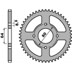 PBR, rozeta 834 35 F Yamaha TTR 90 '00-'05, TTR 110 '11-'21 (JTR834.35) (řetěz 420) (STD.)