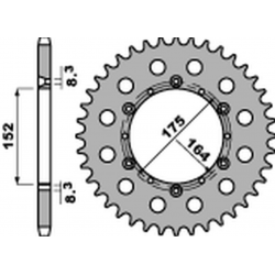PBR, rozeta 856 44 F Yamaha TT 600R '82-'04, YFM 660 '01-'04, YFS 200 '88-'06, YZ 125/250 '85-'98, DT 125 '89-'06