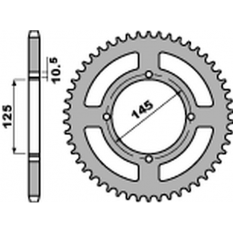 PBR, rozeta 857 49 C45 Yamaha XT 600 '83-'89, XT 600Z Tenere '87-'89, XTZ 660 Tenere '91-'00, XV 125 VIRAGO '97-'0