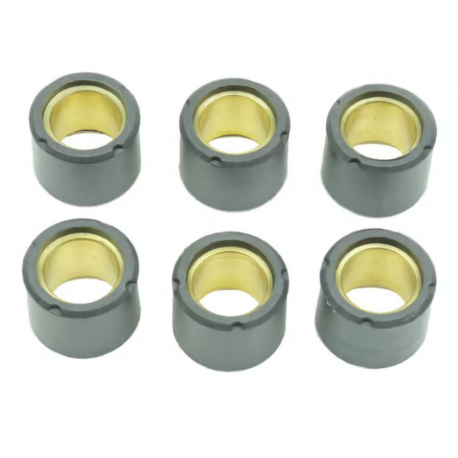 Athena, válečky variátoru 6 ks. 19 X 15,5 mm 8,5 gr. Derbi ATLANTIS/GP1/DNA/RUNNER/TYPHOON 50, PIAGGIO FLY/FREE/LIBERTY/NR