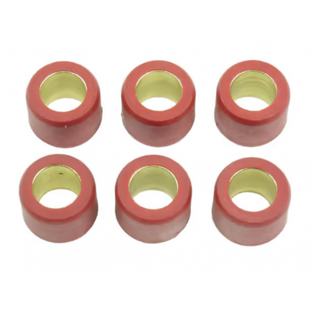 Athena, válečky variátoru 6 ks. 18 X 14 mm 9,5 gr. Honda NH 50 LEAD, SH 50, Kymco HEROISM/PEOPLE/VIVO 125/150, MOVIE 125