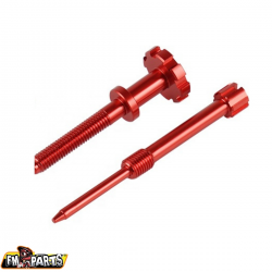 FM-Parts, regulační šroub bohatosti směsi + šroub nastavení volnoběhu Keihin (FUEL MIXTURE & IDLE SCREW), červená barva