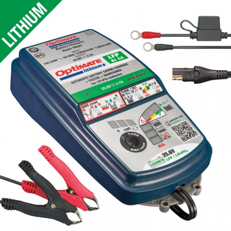 Optimate, nabíječka akumulátorů Optimate LITHIUM 8S 25.6V / 26.4V 5A, 2,5-100AH, LFP / LIFEPO4, SAE (EL) (8)
