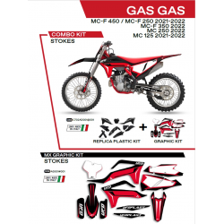 UFO, sada plastů + sada polepů, Gas Gas MC 125 '21-'22 Stokes, černá barva