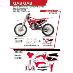 UFO, sada plastů + sada polepů, Gas Gas MC 125 '21-'22 Stokes, bílá barva