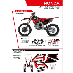 UFO, sada plastů + sada polepů, Honda CRF 250R '22 Stokes, černá barva