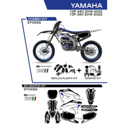 UFO, sada plastů + sada polepů, Yamaha YZF 250 '19-'22 Stokes, černá barva