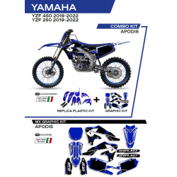 UFO, sada plastů + sada polepů, Yamaha YZF 250 '19-'22 Apodis, modrá barva
