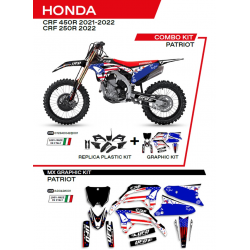 UFO, sada plastů + sada polepů, Honda CRF 250R '22 Patriot, černá barva