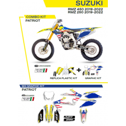 UFO, sada plastů + sada polepů, Suzuki RMZ 250 '19-'22 Patriot, OEM barva (žlutá/ bílá/ černá)