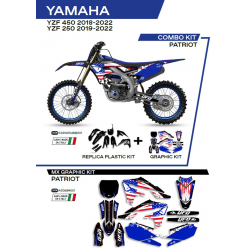 UFO, sada plastů + sada polepů, Yamaha YZF 250 '19-'22 Patriot, černá barva
