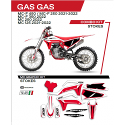 UFO, sada polepů, Gas Gas MC 125 '21-'22 Stokes, bílá barva