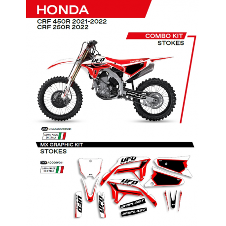 UFO, sada polepů, Honda CRF 250R '22 Stokes, bílá barva