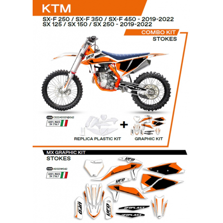 UFO, sada polepů, KTM SX 125 '19-'22 Stokes, bílá barva