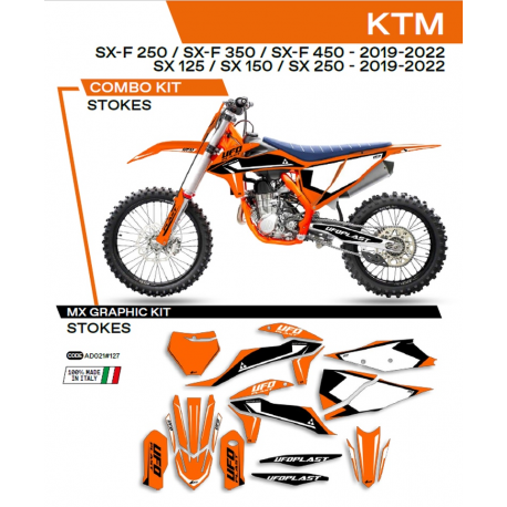 UFO, sada polepů, KTM SX 125 '19-'22 Stokes, oranžová barva