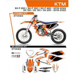 UFO, sada polepů, KTM SX 125 '19-'22 Stokes, OEM barva (oranžová/černá/bílá)