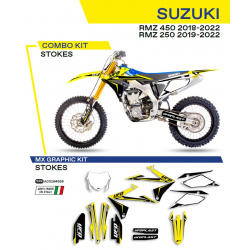UFO, sada polepů, Suzuki RMZ 250 '19-'22 Stokes, OEM barva (žlutá/ bílá/černá)