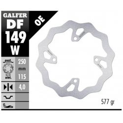 Galfer, brzdový kotouč, zadní, Kawasaki KX 250F/X '20-, KX 450F '19- WAVE (250X115X4mm)