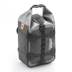 Kappa, brašna na sedadlo 10L 100% vodotěsná, barva černá-stříbrná (K' RUGGED) (31X22X13CM)