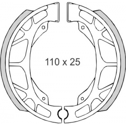 Brenta, brzdové čelisti, DAELIM/Honda/Kymco/PEUGEOT/SYM (110x25mm)