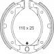 Brenta, brzdové čelisti, Yamaha DT50MX/R DT80 PW80 SR125 (110x25)