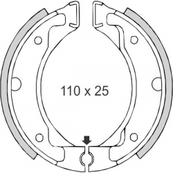 Brenta, brzdové čelisti, Yamaha DT50MX/R DT80 PW80 SR125 (110x25)