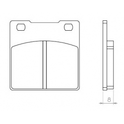 Brenta, brzdové destičky, KH63 Suzuki GS/GSX/GSF/GSXR/RF/SV-, zadní