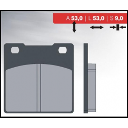 Brenta, brzdové destičky, KH161 Kawasaki ZXR/ZZR/ZRX/ZX, zadní