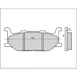 Brenta, brzdové destičky, KH179 Yamaha XJ/XV/XVS/XP, přední