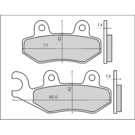 Brenta, brzdové destičky, KH135 / KH214