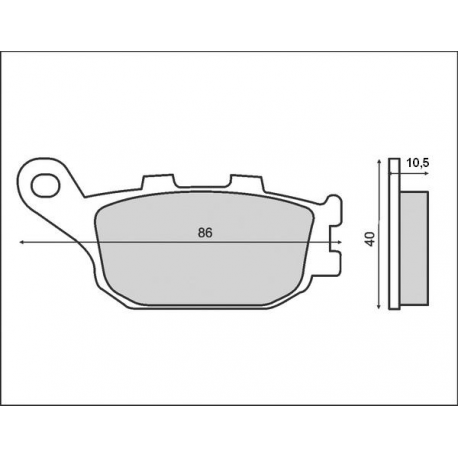 Brenta, brzdové destičky, KH140, zadní (Honda, Kawasaki, Triumph, Yamaha XJ6, XSR70)