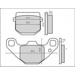 Brenta, brzdové destičky, KH83/2 Honda MB80