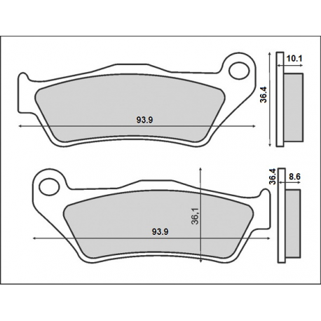 Brenta, brzdové destičky, KH363 BMW F 800R 09-10, R850/1100/1150/1200, K1200/1300, zadní