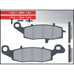 Brenta, brzdové destičky, KH229, levé, přední Kawasaki/Suzuki