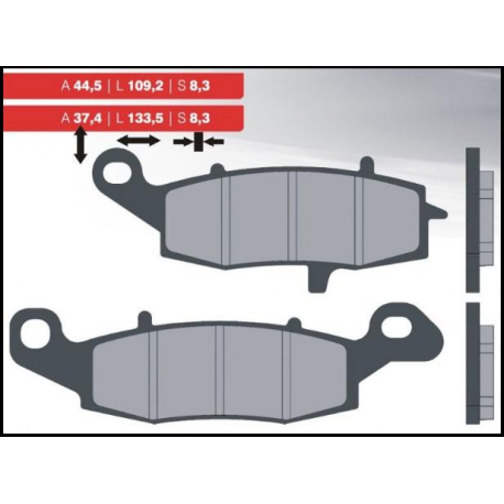 Brenta, brzdové destičky, KH229, levé, přední Kawasaki/Suzuki