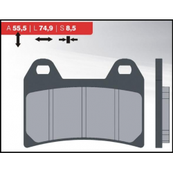 Brenta, brzdové destičky, KH244 BREMBO, přední