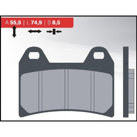 Brenta, brzdové destičky, KH244 BREMBO, přední