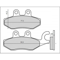 Brenta, brzdové destičky, KH418 PIAGGIO 125/250/300/350/400/500