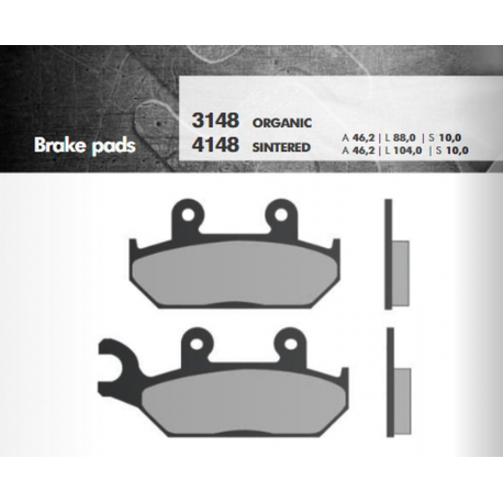 Brenta, brzdové destičky, KH172 Yamaha XT 600 92-03, XTZ 660 92-98, přední