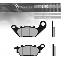 Brenta, brzdové destičky, KH464 Yamaha YBR 125 '06-'15, přední