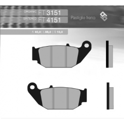 Brenta, brzdové destičky, KH629 Sinter (zlaté) Honda CRF 250 L '13-'16, zadní