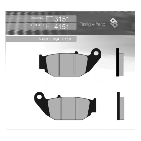 Brenta, brzdové destičky, KH629 Sinter (zlaté) Honda CRF 250 L '13-'16, zadní