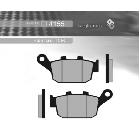 Brenta, brzdové destičky, KH496 Sinter (zlaté) Honda CB 500R/X '13-'16, CB 650F '14-'16, CBR 650/CTX 700, zadní