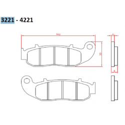 Brenta, brzdové destičky, FANTIC ENDURO/SUPER MOTARD 50/125/250 '13-, přední